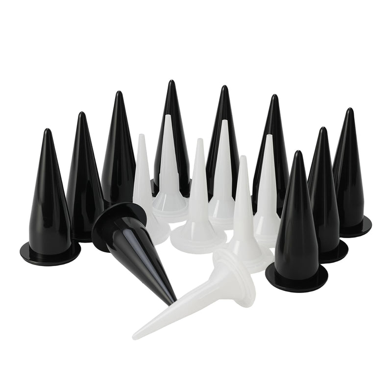 Cone Nozzles Sausage Caulk Gun Nozzle Caulking Nozzle Replacement Durable Sausage Caulking Tips 17pcs