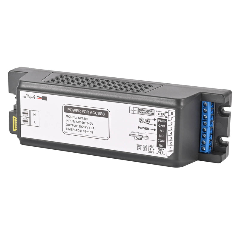 Smart Access Control Power Supply Controller, 12V/14V 3A with Delay Timer, WiFi & Tuya App Remote, 433MHz Remote Control, Compatible with Electric Locks, Door Access Systems & Intercoms