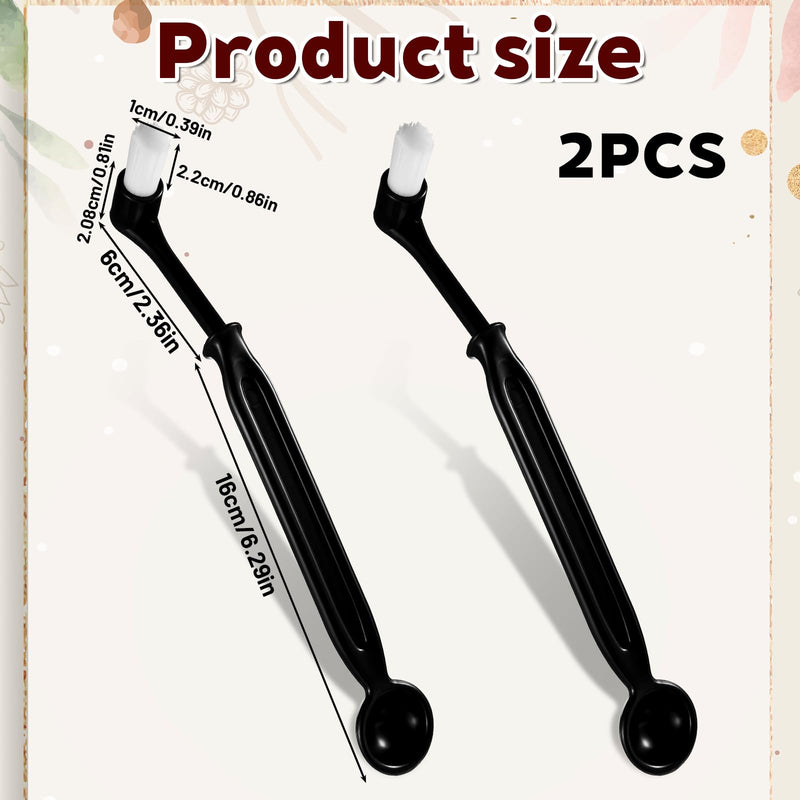2 Pieces Espresso Machine Cleaning Brush Kit Espresso Cleaner Brushes Coffee Cleaning Brush with Spoon Head for Coffee Grinder and Espresso Cleanings Home Kitchen Accessories