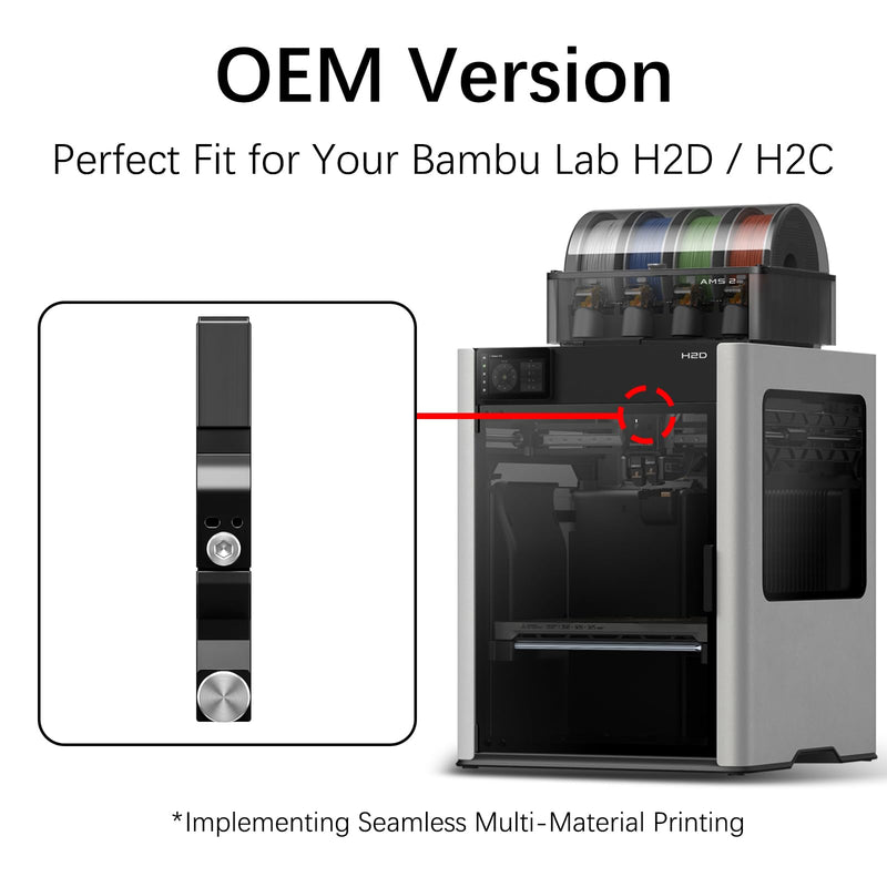 Original Bambu Lab Nozzle Shutoff for H2D and H2C, Genuine Idle Nozzle Seal Prevents Filament Flow During Dual-Nozzle Printing, High Temperature Resistant for Clean Multi-Color Prints