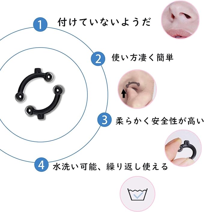 CatMoz Nose Petite for Dumpling Nose and Pig Nose, Pecchanko Nose, Highly Flexible Eyepuchi (S, M, L) and 3 Sizes Set - NewNest Australia