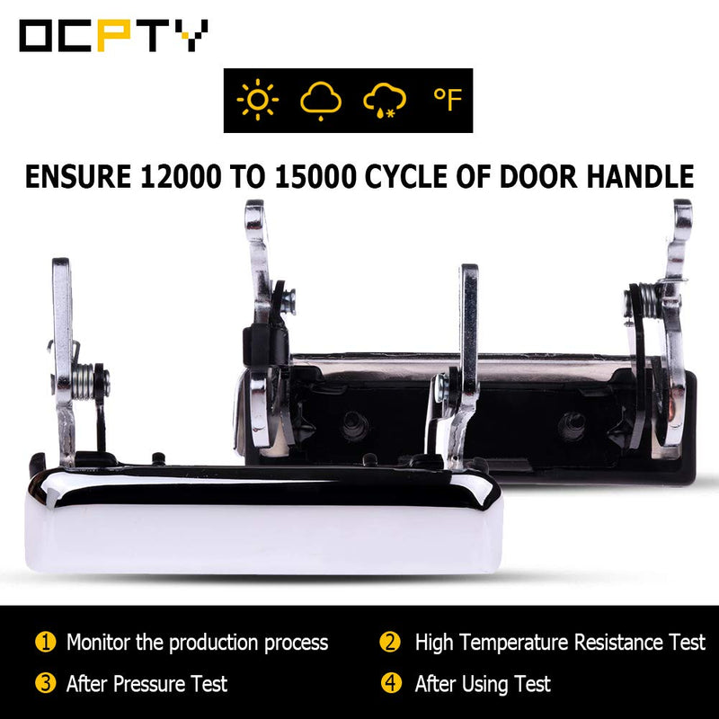 OCPTY Chrome Tailgate Door Handle Exterior Replacement fit 1988-1997 F Super Duty Outside Door Handle