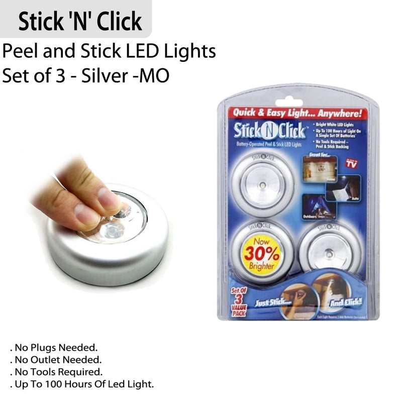 Ontel SCN-MC12 Stick N Click Set of 3 LED Lights