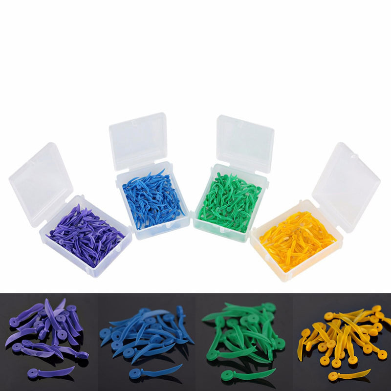 Windplus Dental Wedges, 400pcs Dental Plastic Wedge Disposable Fixing Wedge with Hole, Dental Sectional Matrix Wedges, Dental Add-on Wedges, Teeth Interproximal Wedges. (Green S) Green S