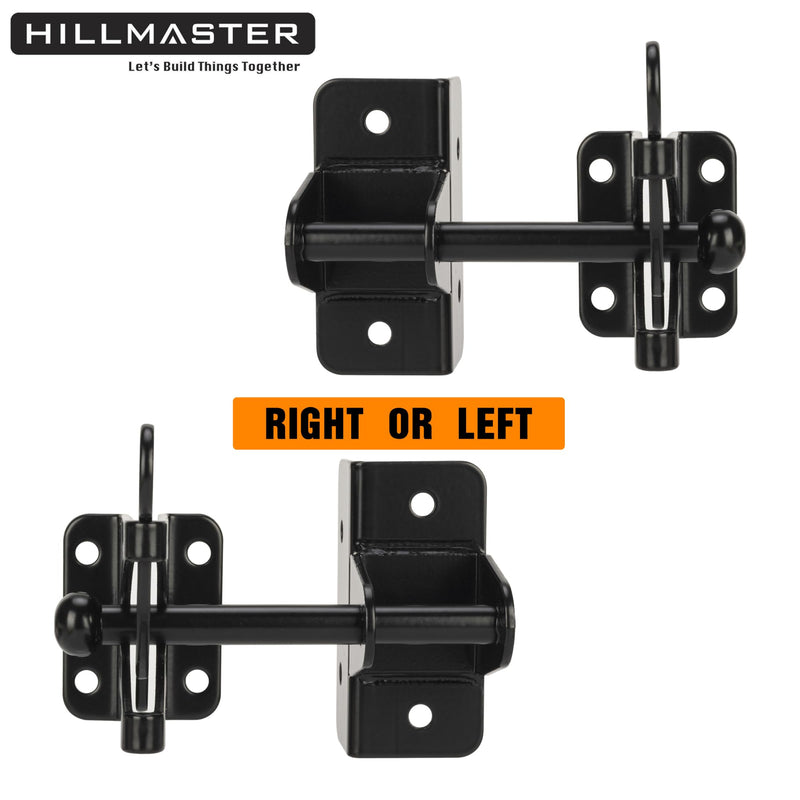 Self Locking Gate Latch for Wooden Fence,Heavy Duty Gravity Fence Latch Privacy Door Latch for Wood Gate,Metal Gates,Vinyl Fence,Gate Hardware Gate Door Lock for Outdoor Pool,Black Finish Finger Pull