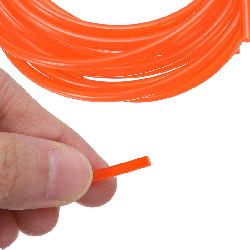 uxcell Polyurethane Round Belts 3mm Dia, 3 Meters (10ft) Length PU Polyurethane Belt for Drive Transmission (Smooth Surface, Orange) 3mm×3m (D×L) 1