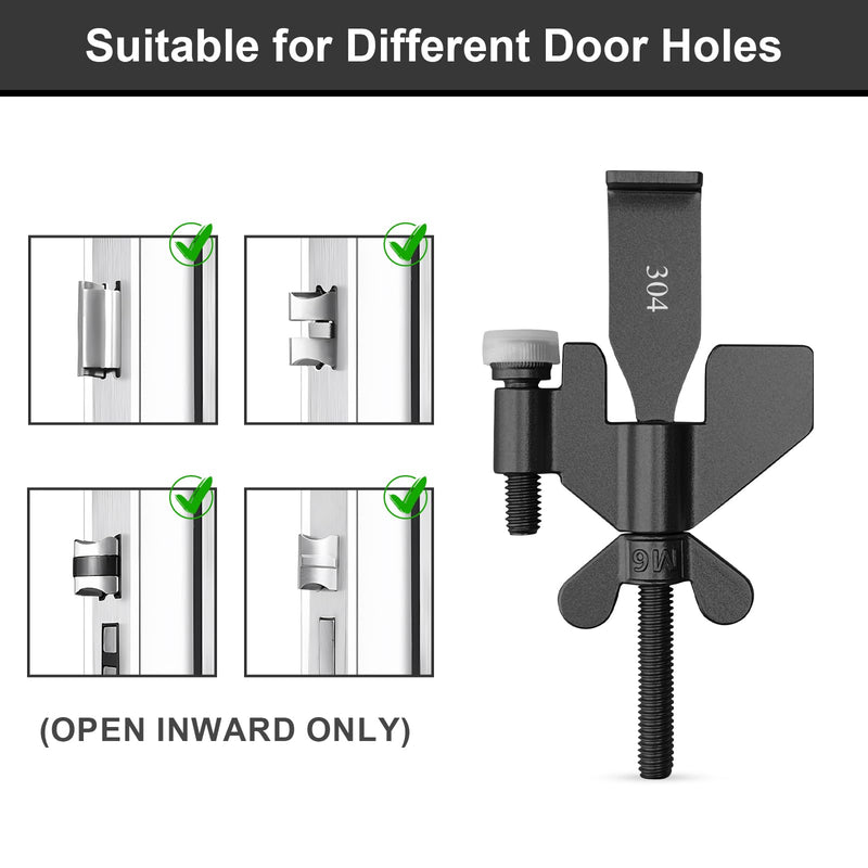 AceMining Upgraded Portable Door Lock Home Security Door Locker Privacy Perfect for Traveling Hotel Home Apartment College and Travel Lockdown Locks for Additional Safety, Black 1 Pack