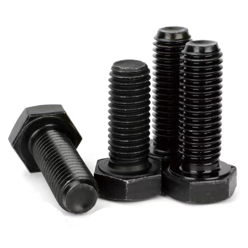 M6-1.0 x 45mm Hex Head Screw Bolt, Carbon Steel Grade 8.8, Black Oxide Finish,Metric Thread, Hexagon Head Bolts for Hardware Furniture Machinery,25 PCS M6-1.0 x 45mm（25 Pcs）