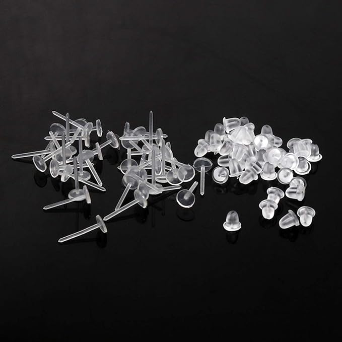 HIRAISM 100 Pieces Transparent Resin Piercing Parts Large Capacity - NewNest Australia