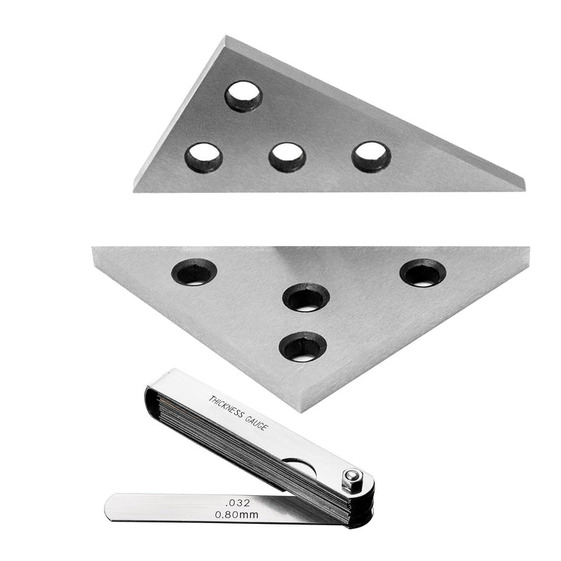 Precision Angle Block Set Solid Angle Plate Set, 30-60-90 Degree&45-45-90 Degree Machinist Tools Milling Ground Gauge Angle Gage Inspection Block Set (2 Pcs Triangle Angle Block) 2 Pcs Triangle Angle Block