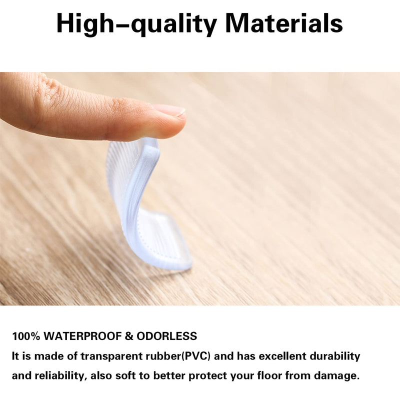 8 Pcs Plastic Clear Table Shims, Level Wedge for Home Furniture, Have Extreme Weight Capacity, Weather Resistant, Levelers for Wobbly Uneven Floors Fixing Toilet Leveling (Transparent) Highest side 0.2in/5mm Clear - 8 Pcs