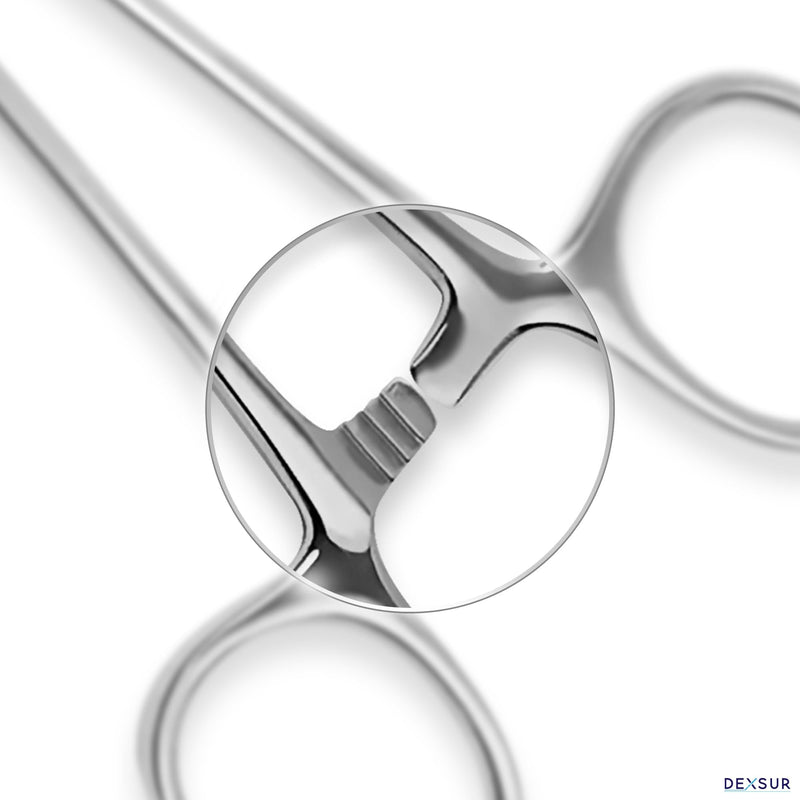 Olsen Hegar Needle Holder – Premium Quality Needle Driver with Scissors Cutting Edges - Multifunction Hemostat with Scissors and Locking Mechanism (Silver, 6.5 Inch) Silver