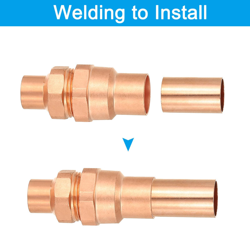PATIKIL 1-1/4" Female Adapter Fitting with C X F Connections, 2 Pcs Copper Pipe Fittings with Sweat Solder X FNPT Connection Threaded Tubing Connector for Residential, Commercial 1.25 Inch