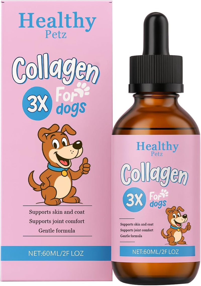 Healthy Petz Collagen for Dogs, Supports Joint Relief & Healthy Skin Coat, Gut Health, Premium Liquid Collagen Supplement, 2 fl.oz