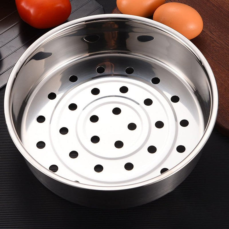 Cabilock Household Steamer Dish Set of 2 8.85 in Thicken Steamer Basket Stainless Food Insert for Rice Cooker Steaming Fish Shellfish Lobster Beef Pork Broccoli Poultry 22.5x22.5cmx2pcs Silverx2pcs