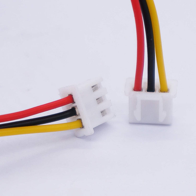 TWTADE 3PCS 10K Ohm Linear Taper Adjustable Rotary Potentiometer Change Resistance WH148 B10K 3 Pin with XH2.54-3P Connector Wire Cable + Black Knob Cover Cap 148-10kBK