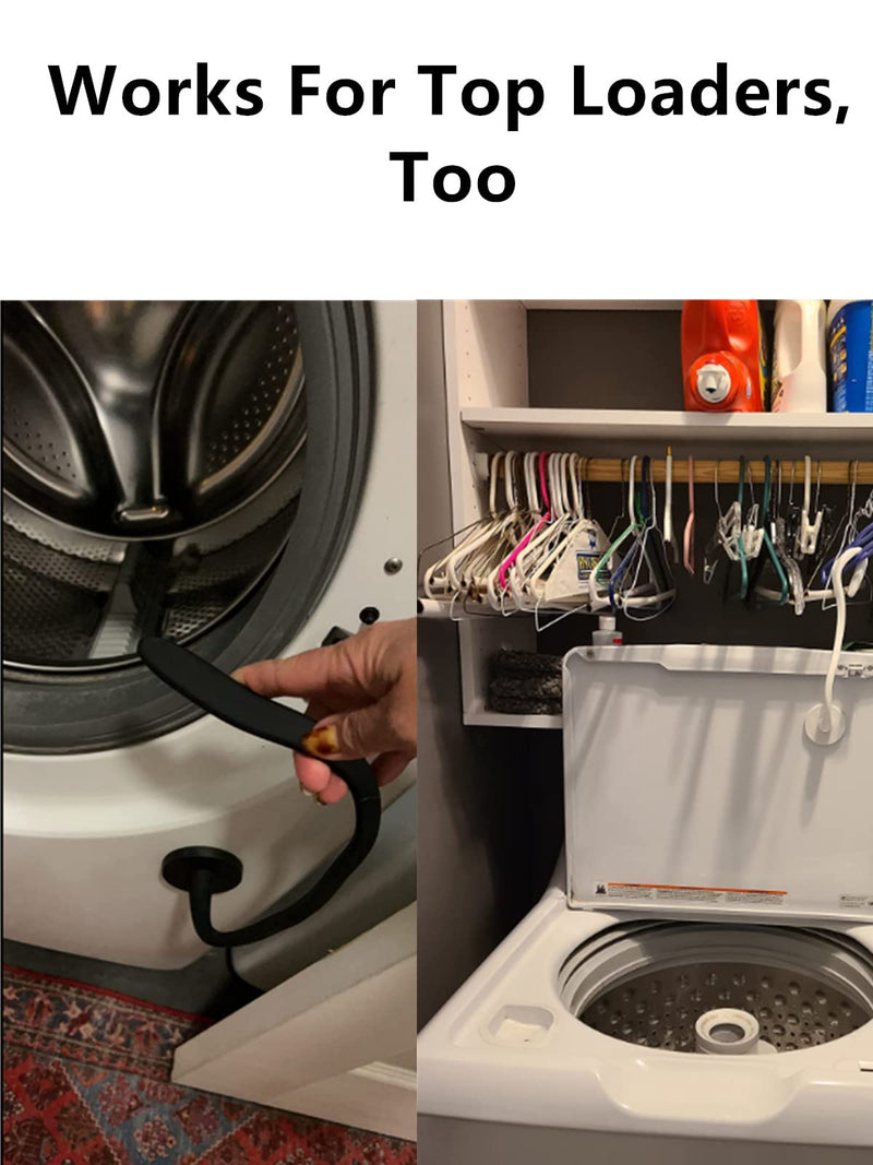 Front Load Washer Door Prop, Magnetic Washing Machine Door Holder, Keep Washer Door Open, Flexible Prop Fits Most Washing Machines Black