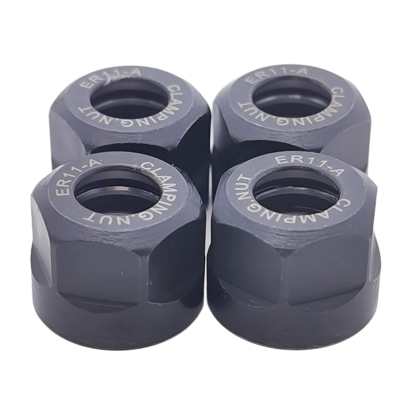 4pcs ER11-A Collet Clamping Nuts Holes for CNC Milling Chuck Holder Lathe