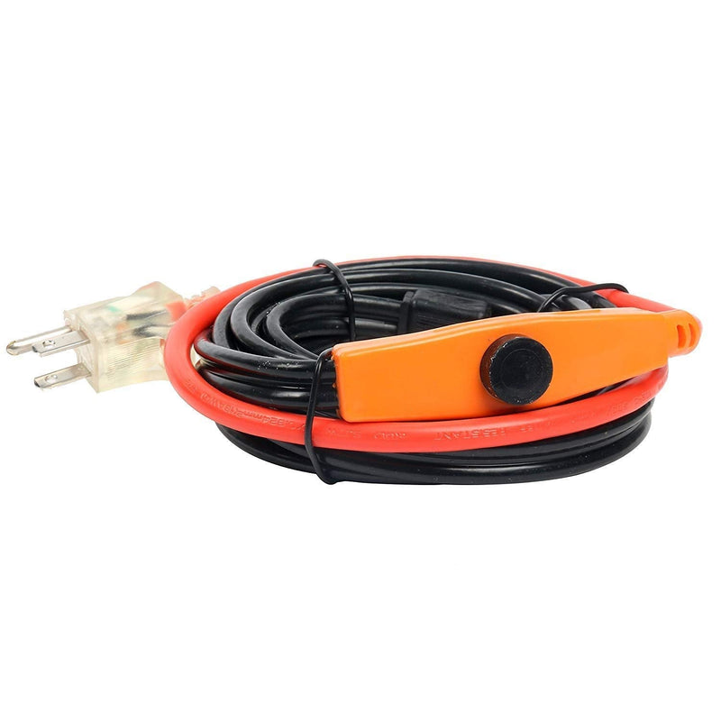 Cold Weather Pipe and Valve Heating Cable with Built-in Thermostat (3 Feet)