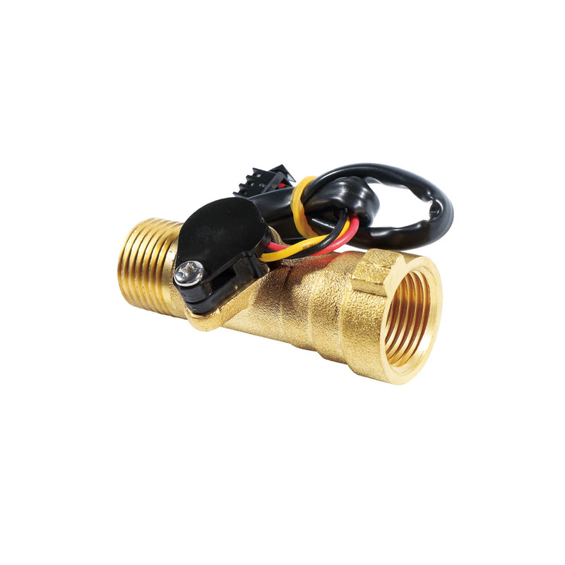 G1/2" Water Flow Sensor Thread Male to Female Brass Switch Hall Effect Liquid Flowmeter Fluidmeter Counter BSP 1-30L/Min（66 mm in Total Length） G1/2" Male to Female 66 mm