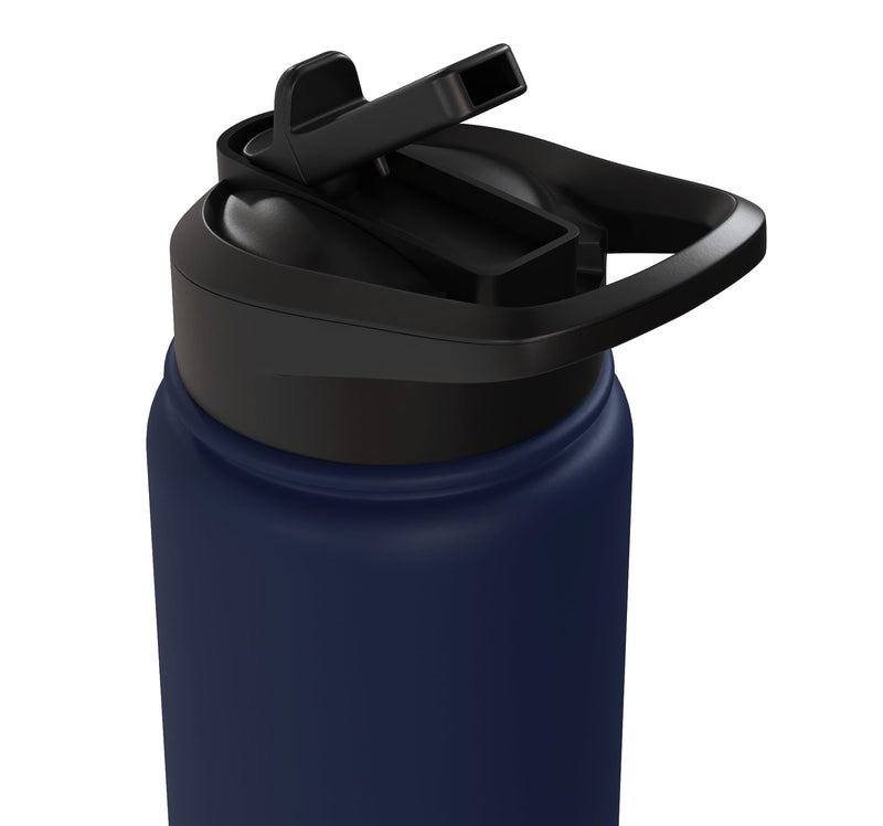Sand Blaster Stainless Steel Insulated Water Bottle Navy Blue 30 Ounces