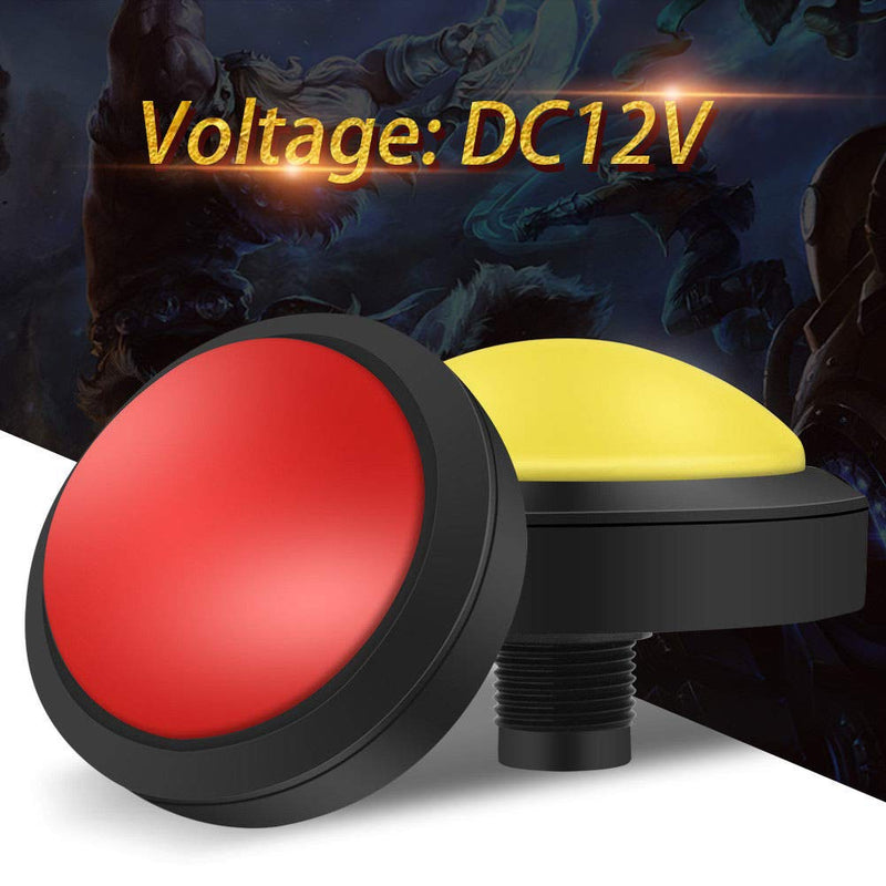 Arcity 5 Pcs 100mm Arcade Push Button LED Dome Illuminated 4 Inches Convex with Microswitch for Jamma MAME Pop'n Music Game Machine Cabinet Console 5 Colors New Multicoloured A
