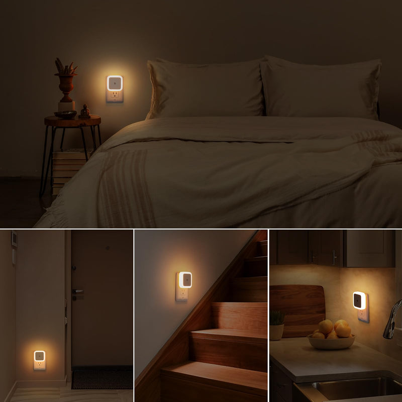 Sujeet Night Light, Night Lights Plug into Wall 8-Pack, Plug in Night Light, Dusk to Dawn Nightlight Led Night Light for Bedroom, Bathroom, Hallway Warm White