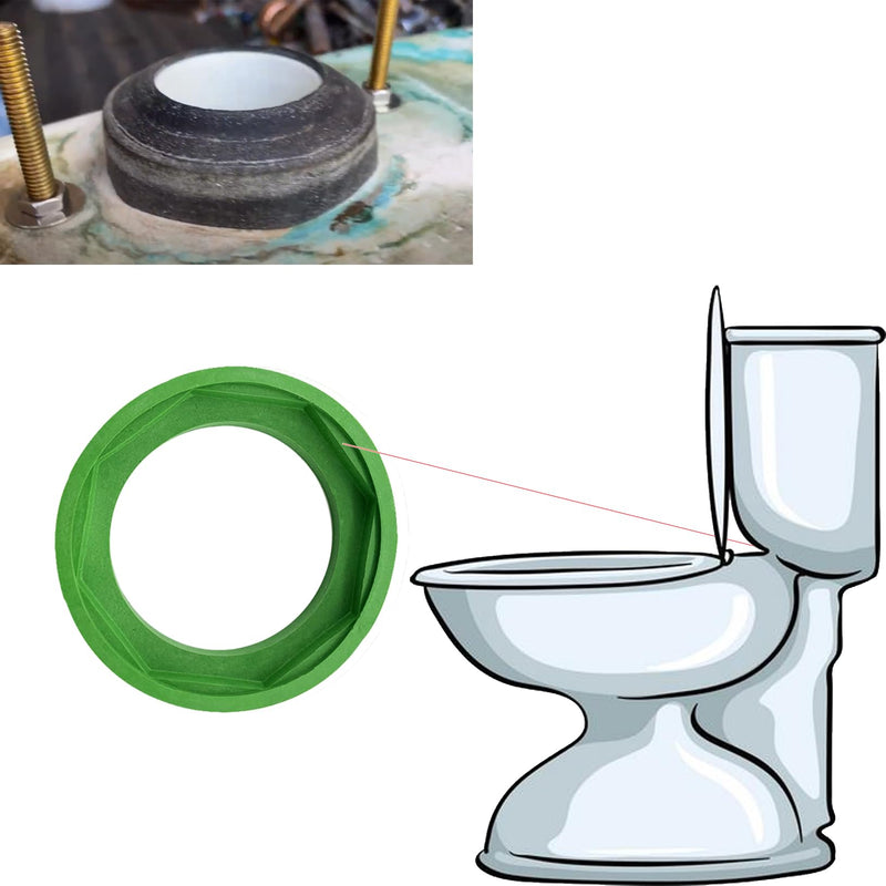 AS738756-0070A 3 Inch Toilet Tank to Bowl Coupling Kit Replacement for Most 4 Toilet Parts 3'' Flush Valve Opening Tanks (Green)