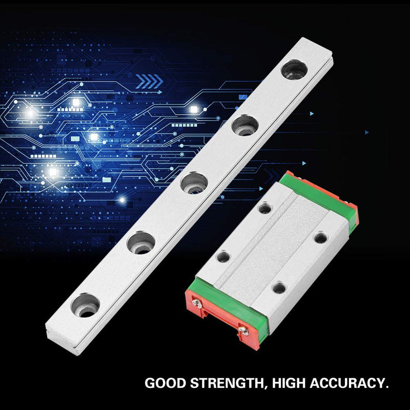 100mm MGN9H Miniature Bearing Steel Linear Motion Rail 9mm Width + Slide Block Linear Rail for Automatic Equipment, Precision Measuring Equipment