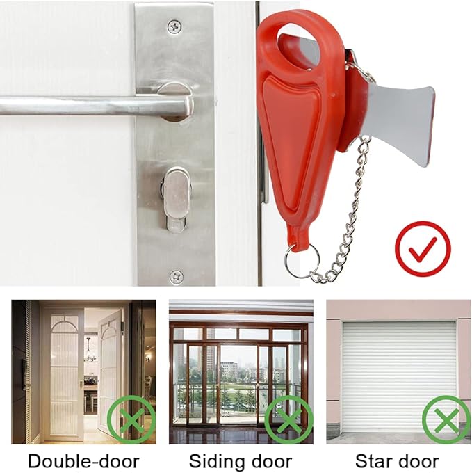 Portable Door Lock, Travel Lock, AirBNB Lock, School Lockdown Lock Also Security Home Apartment Living Hotel Motel, Security Lock Used for Travel, Family, Hotel Security Xhwykzz (2 Pack) - NewNest Australia