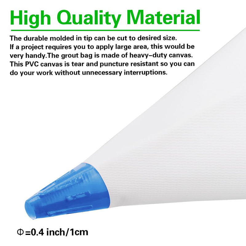 3 Pack Tile Grout Masonry Mortar Bag, 12" by 24" Heavy Duty Tear Resistant Puncture Tip Cement Sealer Bag, Mortar Bag Masonry, Grout Bag for Tile Installation, Grouting Bag (12x24 inch, Blue)
