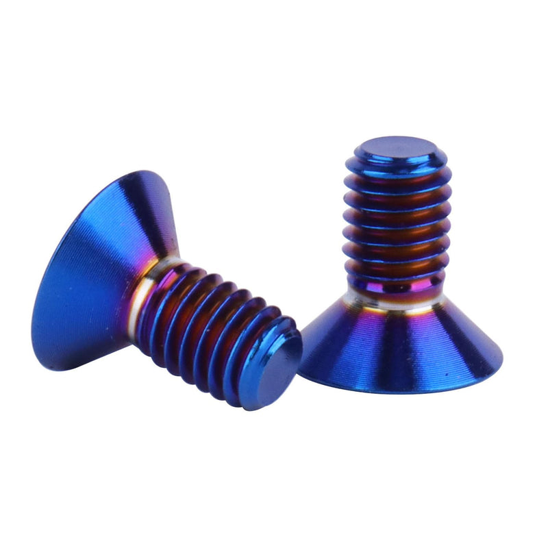 Titanium Torx Bolt M5x10mm Countersunk Flat Head Screw Pack of 10 (Burnt Blue) Burnt blue