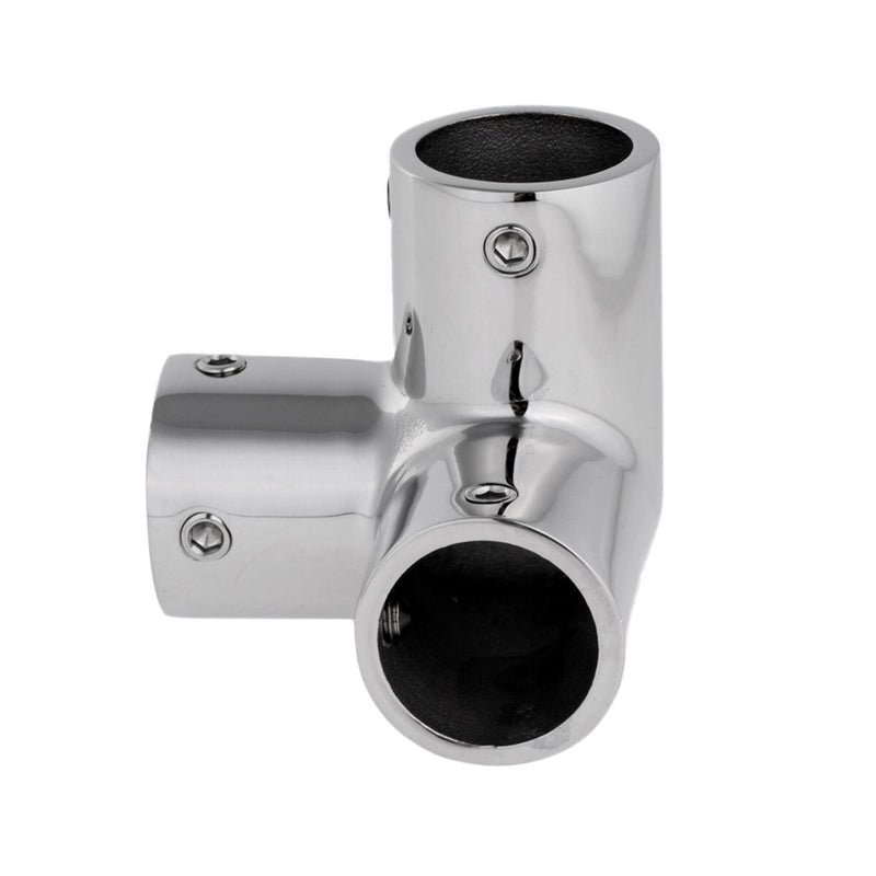 1Pcs Boat Marine 316 Stainless Steel 7/8"(22mm) 3 Way Corner Elbow Handrail Rail Tee Fitting 90 Degree 25.4mm /1"