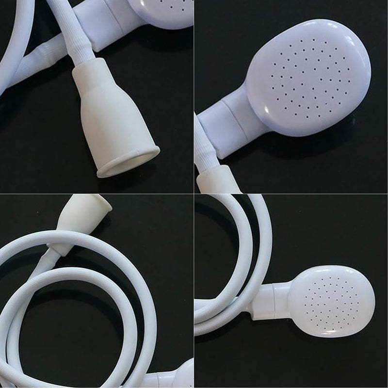 Sink Spray Rubber Hose,Portable Sink hose Attachment for Faucet,Hand Held Shower Head Sprayer for Bathing Baby,Pets,Washing Hair,Rinsing Vegetables Dog Wash Sprayer (A-white) A-white