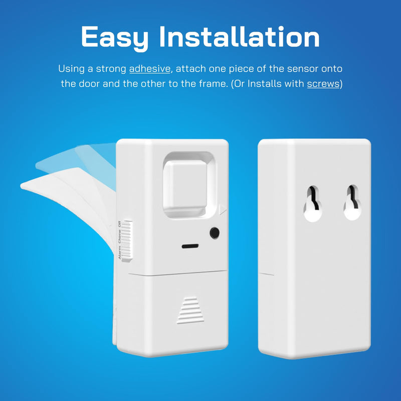 Door Window Alarms -10 Pack - Adjustable Volume, Chime/Alarm, Wireless, Door Window Alarm Sensor for Home Security, Kids Safety, Door Open Alert Security Alarm for Home, Apartment and more, by Rosmila DP-09DS-A