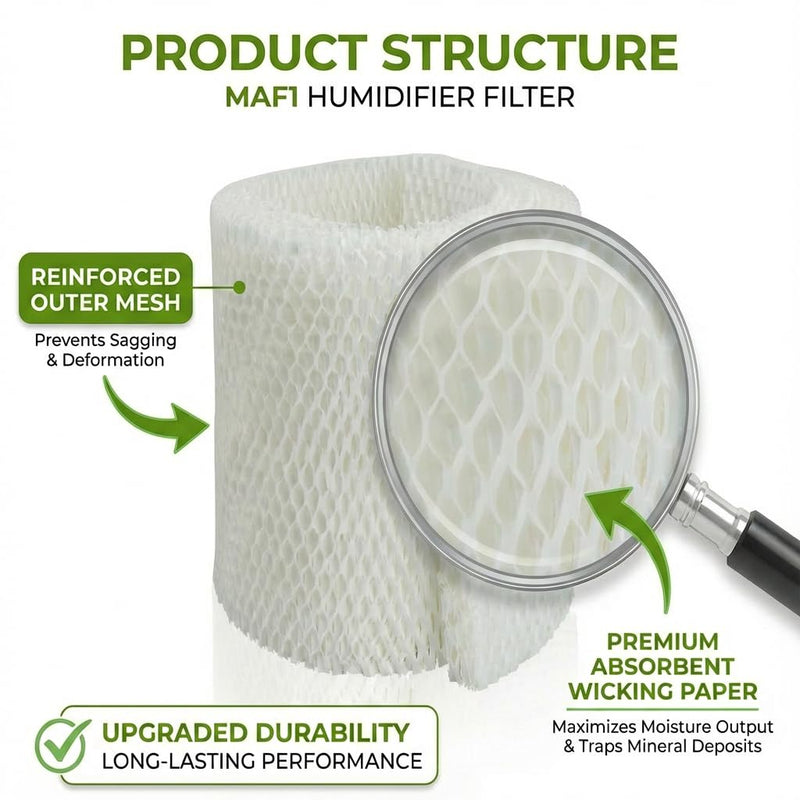 MAF1 Humidifier Filter Replacement Compatible with Aircare Essick Air MA1201 MoistAir MA0950 MA1200 MA1201 MA09500 and Kenmore 14906 14410 14411 15412 29979(2 Pack) MAF1