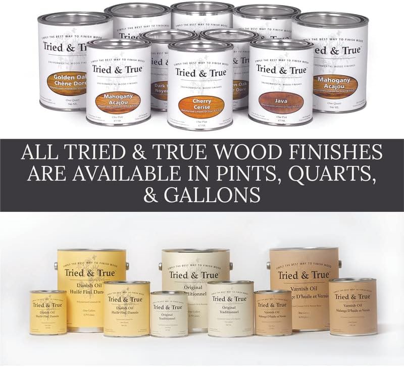 Tried & True Danish Oil, 8 oz. - Polymerized Linseed Oil Wood Finish & Sealer, Ideal for Furniture, Butcher Blocks, Salad Bowls, & More - Food Safe Wood Finish, Easy Application Stand Oil Other 8oz