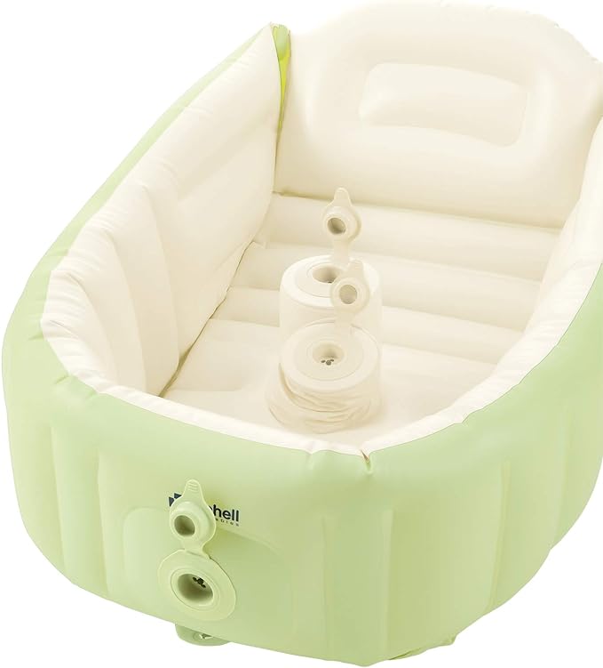 Richell 4973655216033 Plush Baby Bath Plus Green 1 Piece (x1) - NewNest Australia