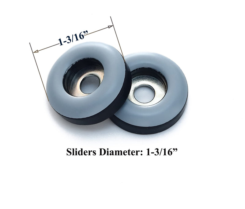 1-1/4" Screw on Furniture Glides Sliders for Wooden Furniture-Furnigear Heavy Duty PTFE (Teflon) Chair Leg Slides Move Your Furniture Easy & Safely - Best Floor Protector (20 Pack) 1-1/4" dia - 20pack