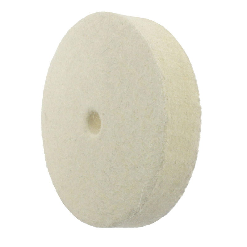 6'' Wool Felt Buffing Wheel - 1/2'' Arbor Hard Felt Buffing Polishing Wheels for Bench Grinder/Table Grinder 6'' Wool Buffing Wheel