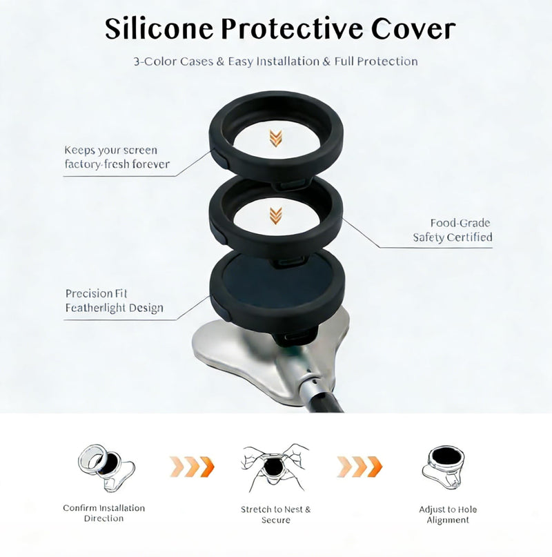Multi Functional Protection kit Compatible with EKO CORE 500 Digital Stethoscope Stethoscope，3 Silicone Protective Cover– Professional Protection of Digital Stethoscope