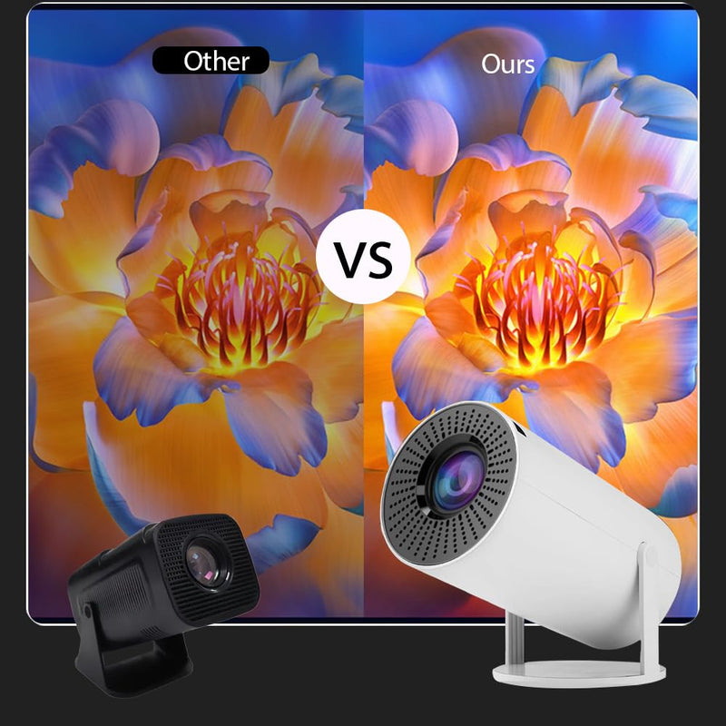 HY300 Mini Projector,Ceiling movie projector,Indoor mini projector，Manual focusing,Compatible with phone, TV Stick , HDMI, USB
