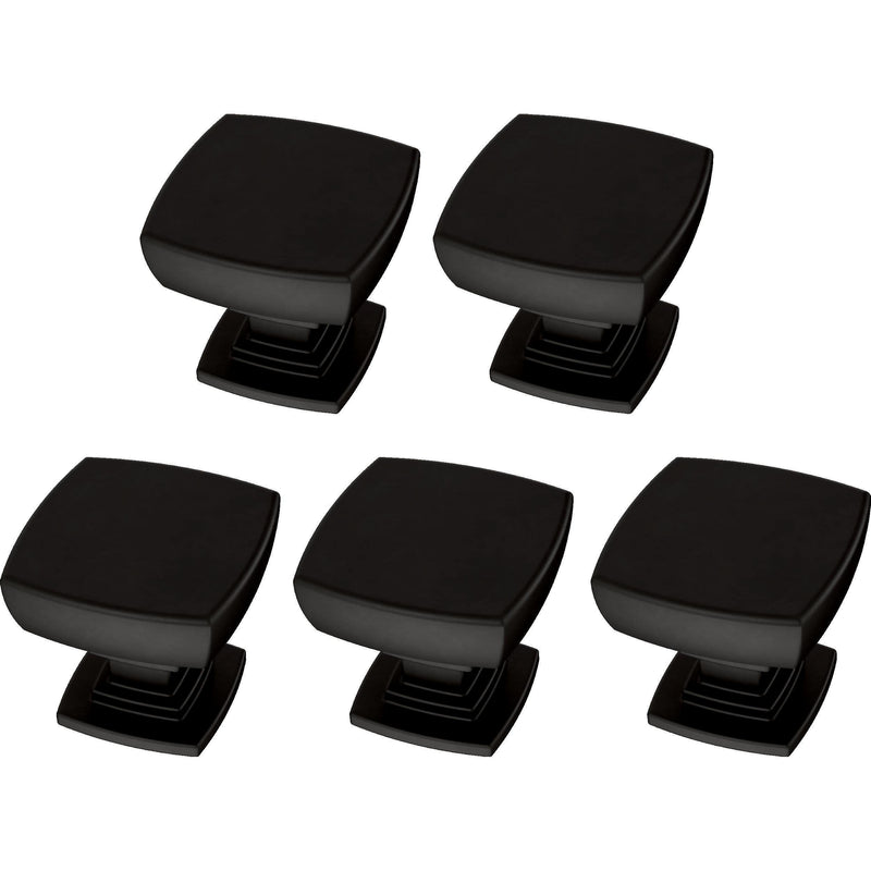 Franklin Brass Parow Cabinet Knob, Matte Black, 1-1/8 in (29mm) Dresser Drawer Pull, 10 Pack, P29542Z-FB-B