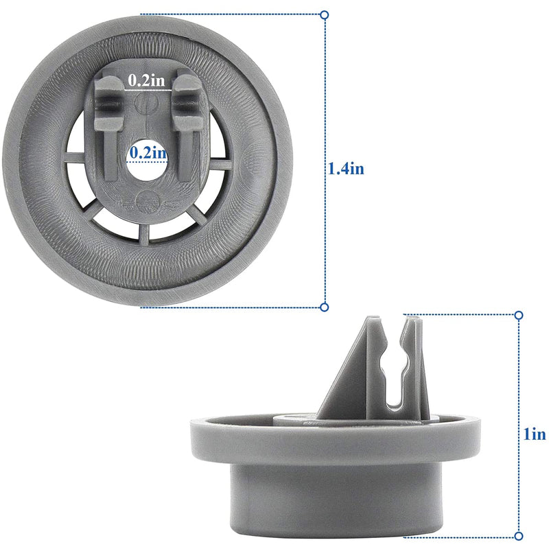 DD66-00023A DD61-00222A Dishwasher Wheels Lower Upper Rack Roller (4-Pack) - Compatible Replacement for Samsung Dishwasher 4