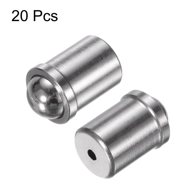HARFINGTON 20pcs Ball Point Spring Plungers 12x16mm 304 Stainless Steel Precision Positioning Beads Ball Spring Plungers Ball Catch Latch for Door Cupboard Mechanical Devices Clamps Furniture