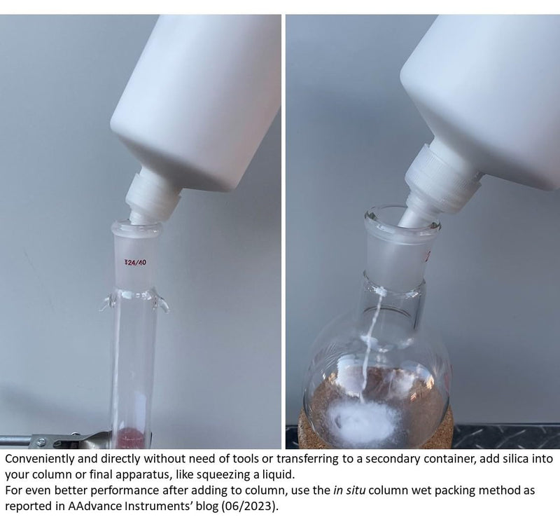 Silica Gel in SiliDispense(TM) Bottle 300-400 mesh for Column Chromatography (400g) 400