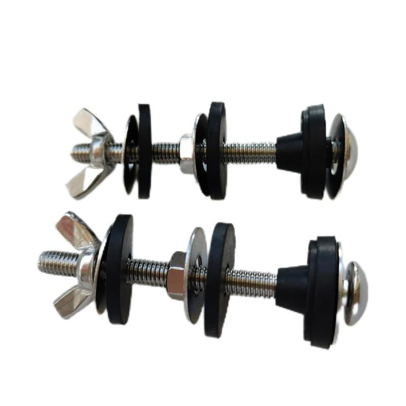Universal Toilet Tank to Bowl Bolt Kit with Waterproof Stainless and Rubber Washers Gasket, Easy to Install (2 PCS)