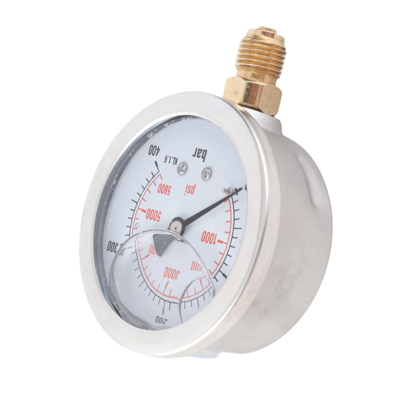 Fdit 0-400BAR 0-5800PSI G1/4 63mm Dial Hydraulic Pressure Meter High