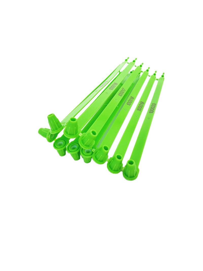 100 Truck Seals, Shipping Seals, Plastic Seals, Security Seal, Tamper Evident Seal, Numbered Seal (100, Green) 100