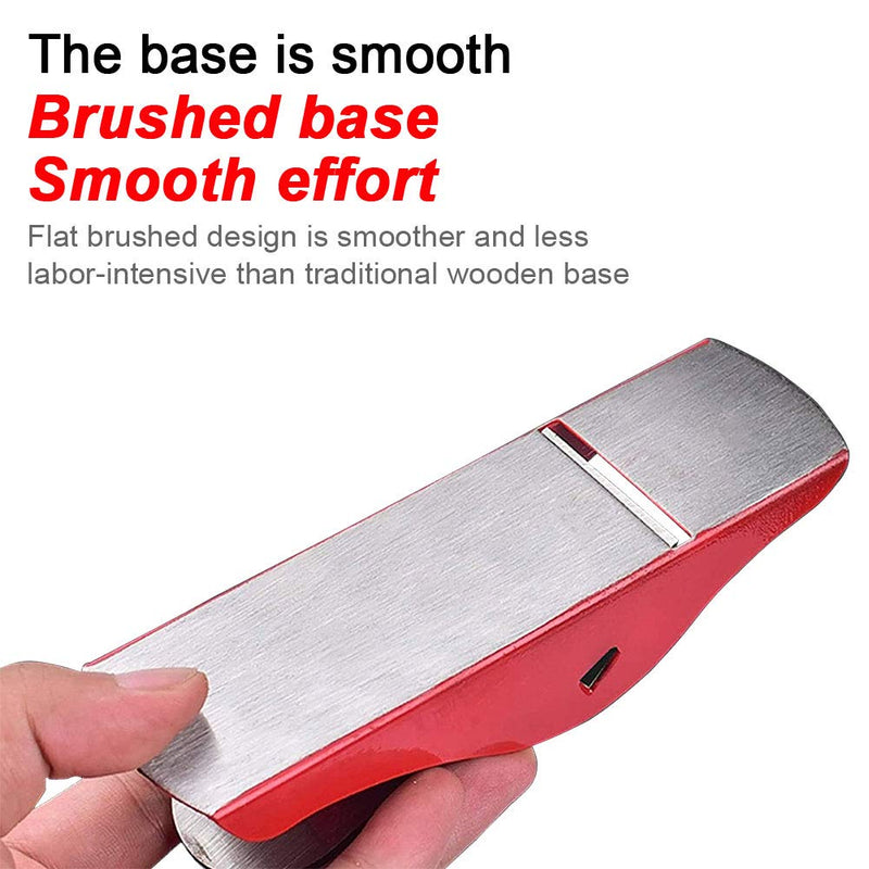 Mini Hand Planer 3-1/2 inch Red Adjustable, used for Wood Craft Processing, Carving and Trimming Projects, Carpenter DIY Model Making (Hand Planer Red) - NewNest Australia